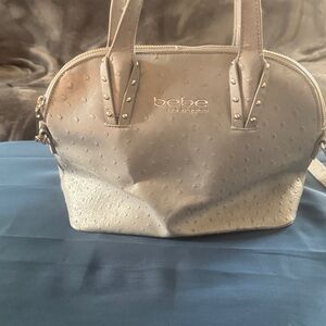Bebe Silver Satchel Bag